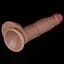 Фалоімітатор Dual Layered Silicone Cock 7" 18 см (коричневий) - мініатюра 7