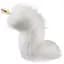 Металева анальна пробка Лисячий хвіст Lockink Sevanda White Fox-Tail Anal Rose-shape Plug - мініатюра 1