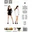 Бодістокінг Passion BS025 black, сукня-сітка, спущене плече, довгий рукав, S/M/L - мініатюра 6