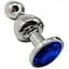 Металева анальна пробка Wooomy Lollypop Double Ball Metal Plug Blue S діаметр 2.8 см довжина 8. - мініатюра 1