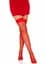 Чулки Leg Avenue Nylon Fishnet Thigh Highs Red One size - миниатюра 4
