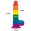 Фаллоимитатор LoveToy Prider Dildo 7.5" 19.5 см радужный - миниатюра 10