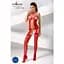 Бодістокінг Passion BS056 Red, комбінезон, імітація панчох - мініатюра 2