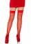 Чулки Leg Avenue Nylon Fishnet Thigh Highs Red One size - миниатюра 3