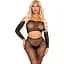 Комплект Leg Avenue RhinestOne Fishnet Crop Top and Legging One Size Black - мініатюра 1