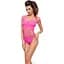 Бодистокинг Passion BS035 pink боди имитация топа и трусиков S/M/L - миниатюра 1