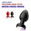Анальна пробка що світиться з вібрацією БЕЗ Д/К Light Anal Plug 4,4*9,8 см червоний — Анальні іграшки - мініатюра 5