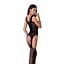 Бодистокинг Passion BS061 комбинезон имитация чулок S/M/L black - миниатюра 2