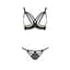 Комплект білизни VALERY Set OpenBra black - Passion Exclusive: стрепи: трусики відкритий ліф L/XL - мініатюра 5