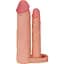 Насадка на пеніс Lovetoy Pleasure X-Tender Double Flesh Add 2 20 см тілесний - мініатюра 1