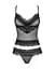 Полупрозрачный набор с украшениями Obsessive Ivannes top & thong S/M - миниатюра 5