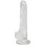 Прозрачный фаллоимитатор Alive Jelly Dildo Lusty, ТПЕ, присоска, диаметр 3,2 см, длина 18 см - миниатюра 1
