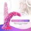 Фантазийный фаллоимитатор 10.12″ для секс-машин Hismith Silicone Dildo rose Monster Series, KlicLok - миниатюра 3