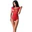Бодистокинг Passion BS064 red боди закрытое плечо S/M/L - миниатюра 1