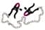 Зажимы для сосков на цепочке Bad Kitty Silicone Nipple Clamps 52 см серебристый - миниатюра 3