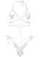 Комплект Leg Avenue Open cup bra and pearl panty White - мініатюра 5