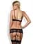 Кружевной эротический комплект Obsessive Wonderia L/XL черный - миниатюра 3