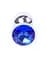 Металева анальна пробка з кристалом Boss Jewellery Silver Plug Dark 7 см (синій) - мініатюра 2