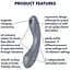 Вакуумный стимулятор с вибрацией Satisfyer Curvy Trinity 1 BlueGrey 3 в 1 - миниатюра 5
