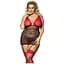 Сорочка з підв'язками для панчох Anais Yammy 5XL/6XL чорний з червоним - мініатюра 1