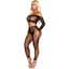 Комплект Leg Avenue RhinestOne Fishnet Crop Top and Legging One Size Black - мініатюра 3