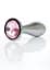 Анальна пробка Jewellery Silver Plug Clear M 9.2 см (рожевий) - мініатюра 3