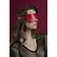 Маска на очі Feral Feelings - Blindfold Mask, натуральна шкіра, червона - мініатюра 2