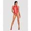 Ажурний бодістокінг із ефектом шнурівки Obsessive B120 teddy Red S/M/L - мініатюра 3