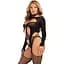 Бодістокінг Leg Avenue Bodystocking With cutout teddy Black One Size - мініатюра 4