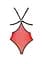 Полупрозрачное боди с кружевом Passion Peonia Body L/XL red - миниатюра 4