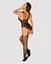 Ажурный бодистокинг под паутину Obsessive Bodystocking G325 black черный комбинезон имитаци S/M/L - миниатюра 4