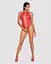 Ажурний бодістокінг із ефектом шнурівки Obsessive B120 teddy red S/M/L One size - мініатюра 3