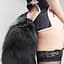 Анальна пробка Alive Anal Pleasure Black White Fox Tail M 8 см (сріблястий) - мініатюра 4