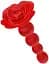 Анальная красная вибро пробка Rose rotating anal beads Boss Series 56-2025 103420 - миниатюра 5