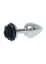 Металева анальна пробка Boss Jewellery Silver Plug Rose 9 см (чорний) - мініатюра 3