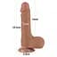 Фаллоимитатор Sliding-Skin Dual Layer Dong 7.5apos;apos; 19.5 см (коричневый) - миниатюра 9
