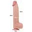 Фалоімітатор LoveToy Sliding-Skin Dual Layer Dong King Sized 36 см тілесний - мініатюра 18