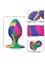 Анальна пробка CalExotics Tie-Dye Plug Medium 7.5 см мульти - мініатюра 7
