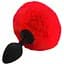 Силиконовая анальная пробка М Art of Sex Silicone Bunny Tails Butt plug Red диаметр 3.5 см - миниатюра 1