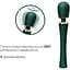 Вібромасажер з насадками Zalo - Kyro Wand Turquoise Green - мініатюра 3