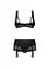 Комплект белья Obsessive Lecille otwarty, 2XL/3X (черный) - миниатюра 3
