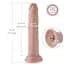 Реалистичный фаллоимитатор для секс-машин Hismith 7.5″ Flexible Silicone Dildo, система KlicLok - миниатюра 7