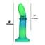 Светящийся в темноте фаллоимитатор Addiction Rave 8″ Glow in the Dark Dildo Blue Green, 20,3 см - миниатюра 4