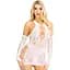 Мінісукня Leg Avenue Mini dress and matching gloves White One Size - мініатюра 1