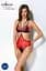 Полупрозрачное боди с кружевом Passion Peonia Body L/XL red - миниатюра 5
