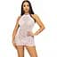 Сукня-сітка зі стразами Leg Avenue RhinestOne halter Mini dress White, відкрита спина, One Size - мініатюра 1