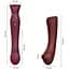 Смарт-вибратор 3 в 1 Zalo Queen Wine Red пульсирующая жемчужина и вакуум кристалл Swarovski - миниатюра 3