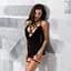 Комплект білизни MORGAN Set OpenBra black - Passion Exclusive: стрепи: трусики ліф пояс L/XL - мініатюра 4