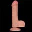 Фаллоимитатор LoveToy Sliding-Skin Dual Layer Dong 7" 18.3 см телесный - миниатюра 7