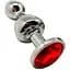 Металева анальна пробка Wooomy Lollypop Double Ball Metal Plug Red L діаметр 3.5 довжина 10.5 см - мініатюра 1
